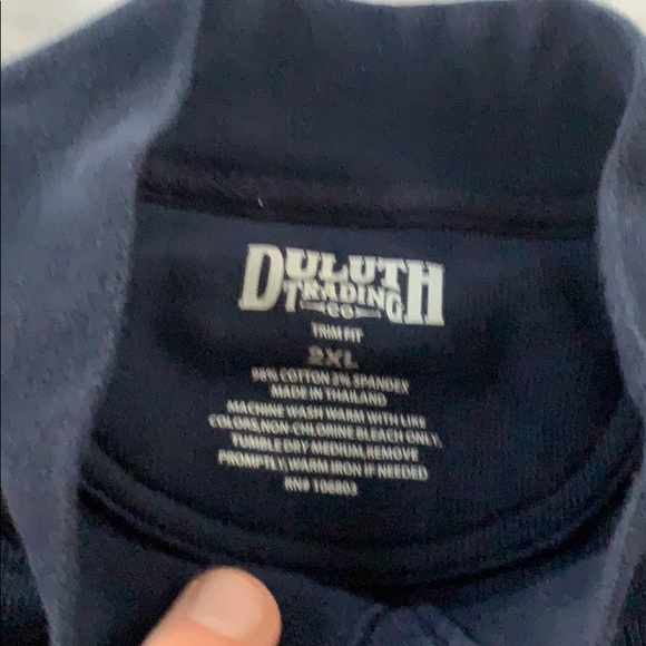 Duluth Trading Waffle Trim Fit Mock Neck Henley 2X - Picture 3 of 8